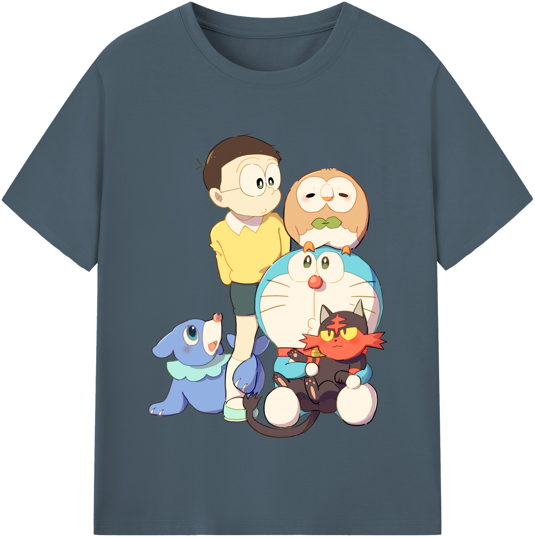 （画像用） ドラえもん Doraemon 綿100％半袖Tシャツ（フロントプリント）